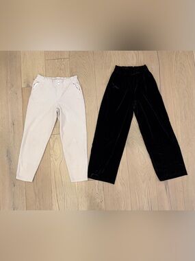 abercrombie kids Beige and Black Pull-On Joggers